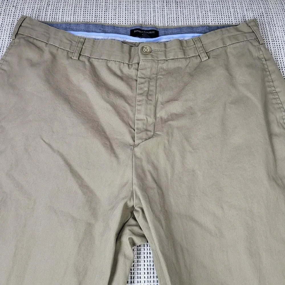 Banana Republic‎ Gavin Pants Mens 38x32 Beige Chino Straight Leg Casual Fit